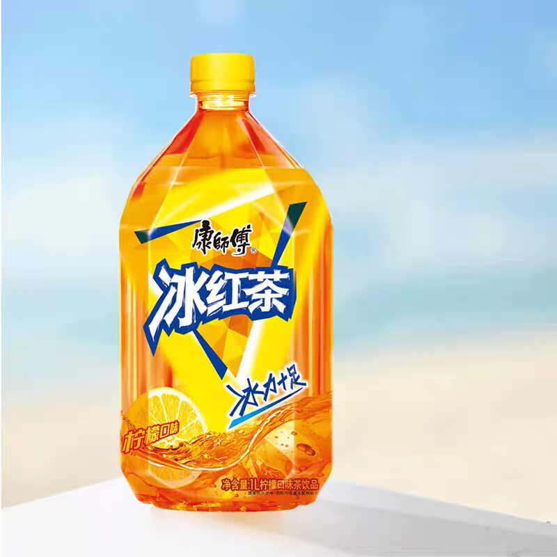 康师傅冰红茶大瓶1L装解渴即饮柠檬口味茶饮料